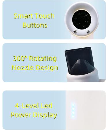 Cordless Hair Dryer Portable Rechargeable Hair Dryer with Concentrator Small Travel Hair Dryer Gift for Women - Buy Online on GoSupps.com