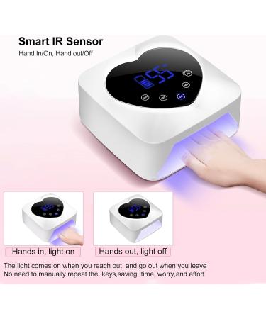 Shop UV LED Nail Lamp 72W - Cordless Portable Gel Nail Dryer with Smart Sensor & 5 Timer - Fast Curing Acrylic & Gel Polish Light for Home Salon - Buy Online on GoSupps.com