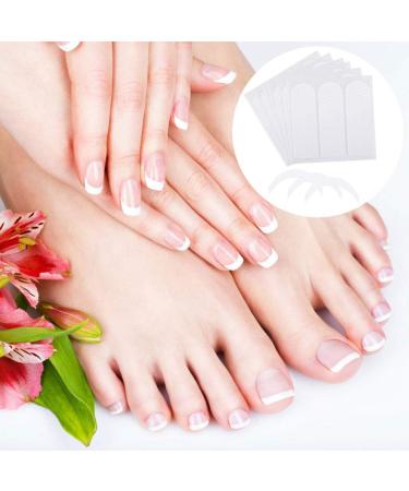 1020 PCS/ 20 Sheets French Nail Stickers French Nails Stencil Self-adhesive Manicure Nail Sticker Tips Moon Shape Line Guide DIY Stickers Tips Nail Decoration - Buy Online on GoSupps.com