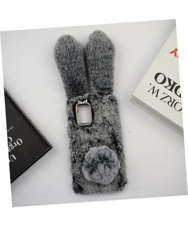 BRIGHTFUFU S20 Phone Case Phone Case Plush Case for S20 Phone Cover for S20 Rabbit Shell S23 S20 Shell Samsung Galaxy S20 Dark Grey