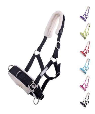 netproshop Cavesson Lunging Aid for Groundwork Shetland Pony Cob Full Size: Cob Color: Black Cob Black