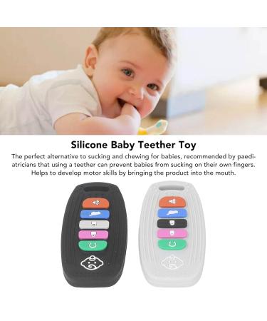 ZJchao Baby Teething Toy Safe Food Grade Silicone Hanging Remote Control Shaped Soother for Babies Stimulates and Massages Sore Gums 2Pcs - Buy Online on GoSupps.com