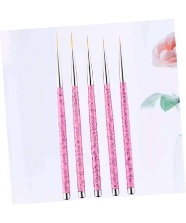 FRCOLOR 5 Piece Set Nail Art Liner Brush Polish Brush Pen Tools Nail Brush Kit Nail Polish Drawing Pen Nail Art Tools Nail Art Pen Painted Pen Pull Set Pink - Buy Online on GoSupps.com