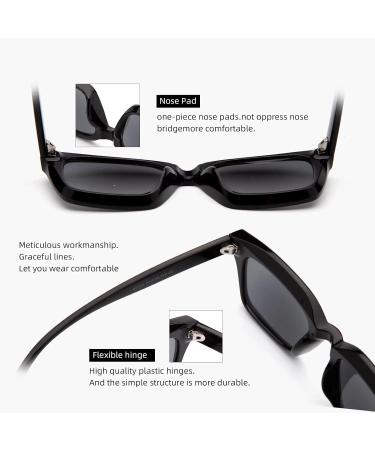 Amorays Fashion Sunglasses UV400 Protection - Oversized Quadratic Frames with Spring Zipper Reading Glasses for Men & Women (Black 2.00) - Buy Online on GoSupps.com