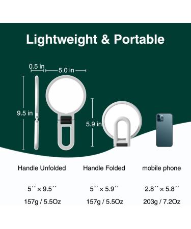 AUIAU 15x Magnifying Handheld Mirror with Handle | Double Sided Portable Travel Makeup Mirror - White - Buy Online on GoSupps.com