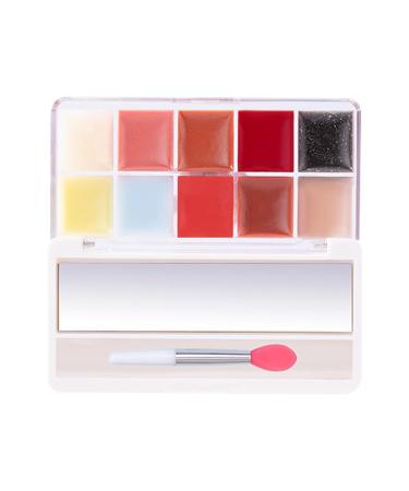 Sghtil lip gloss lip gloss plate 10-color gelatin lip gloss - Multi-colored smooth lip gloss highly pigmented lipstick set lips