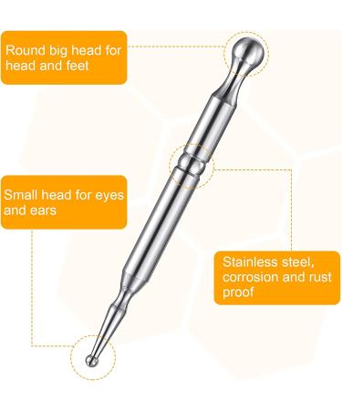 Stainless Steel Acupressure Massage Pen - Deep Tissue Manual Acupuncture Tool for Full Body Relaxation - Buy Online on GoSupps.com