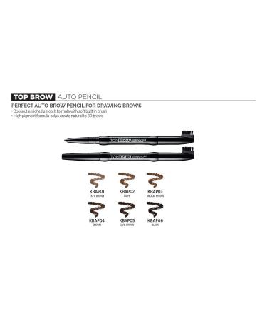 TOP BROW Auto Pencil - Kiss Professional (KBAP06 BLACK) - Buy Online on GoSupps.com
