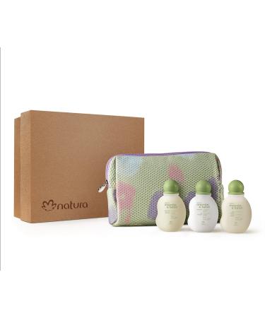 natura - Mom & Baby Travel Holiday Gift Set Gentle Vegan Brazilian Skincare for Babies Moisturizer Cologne & Soap Alcohol-Free Natural Origin Perfect Baby Shower or Holiday Gift