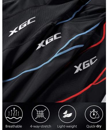 XGC Men's Long Cycling Pants - Radsprint Shorts with 4D Sponge Seat Cushion - Elastic Comfortable & Stylish XL Blue - Buy Online on GoSupps.com