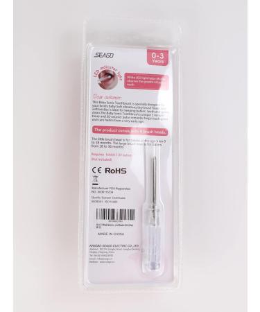Seago Electric Toothbrush for Kids (6 Months - 4 Years) - Waterproof Smart Timer LED Colors 4 Brush Heads Battery Included - SG513 Pink - Buy Online on GoSupps.com