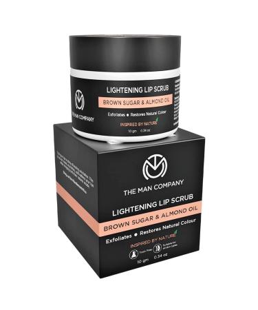 Lightening Lip Scrub With Brown Sugar Almond Oil Vitamin E Coconut Oil & Argan Oil For Dry & Chapped Lip Restore Natural Colour For man 10g