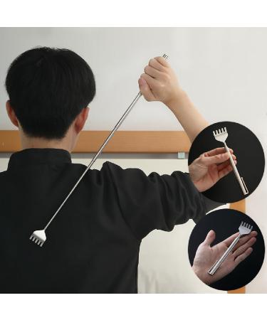 Jitnga Premium Stainless Steel Back Scratcher - 50 cm for Men & Women | Silver Head & Back Relief Tool - Buy Online on GoSupps.com