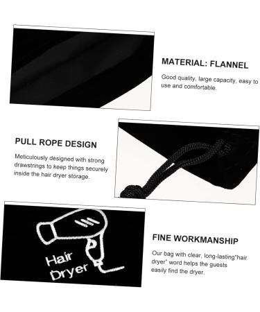 PLAFOPE 5 Pcs Purse Organizer Bags Hair Tool Bag Black Product Flannel Makeup Bag for Purse - Buy Online on GoSupps.com