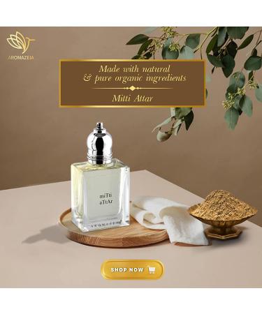 Mitti Attar 100% Natural Fragrance Hydro Distilled Paraben-free Sulphate-free Unisex Petrichor - The Scent of Rain - Kannauj 10ml - Buy Online on GoSupps.com