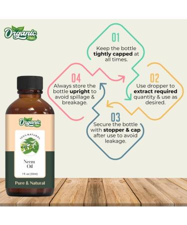 Neem Oil | Pure & Natural Azadirachta Indica Carrier Oil for Skin & Hair Care 30ml/1.01fl oz International Shipping Available - Buy Online on GoSupps.com