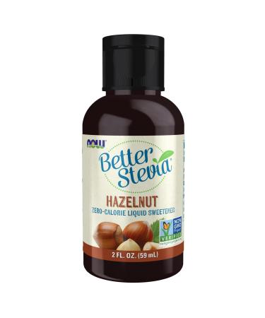 NOW Foods, Better Stevia Liquid, Hazelnut, Zero-Calorie Liquid Sweetener, Low Glycemic Impact, Certified Non-GMO, 2-Ounce