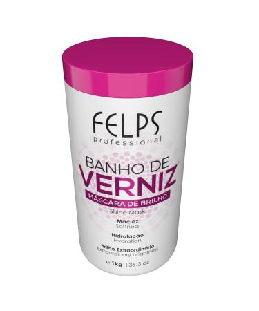 Felps Banho De Verniz Intense Shine Mask - 1kg / 35.2oz - Enhance Hair Gloss & Softness - Buy Online on GoSupps.com