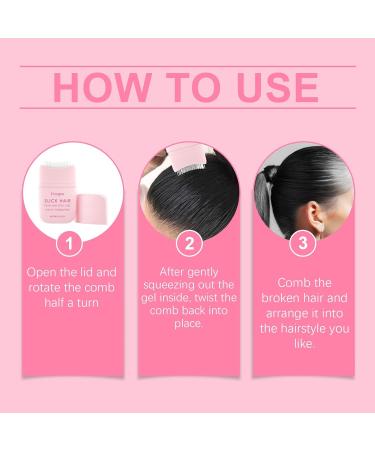 Hair Wax Stick for Women Hair Gel and Finishing Stick with Comb Non-Greasy Refreshing Finishing Cream for Broken Hair to Style Flyaways and Damaged Hair - Buy Online on GoSupps.com