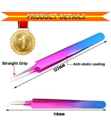 Arclon Isolation Lash Tweezers - Professional Stainless Steel Purple Tweezers for Volume Eyelash Extensions - Buy Online on GoSupps.com
