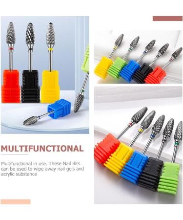 POPETPOP 5pcs Nail Polisher Portable Nail Drill Tungsten Nail Bit Nail Art Sanding Bits 5 in 1 Nail Drill Bit Metal Drill Bits Manicure Supplies Tungsten Steel Alloy Manicure Tools Major 7x1.3cmx5pcs As Shownx5pcs - Buy Online on GoSupps.com