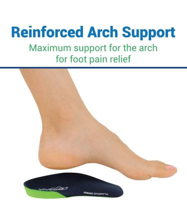 Vivesole 3/4 Orthotics Arch Support Insoles - High Arch Support for Flat Feet, Plantar Fasciitis, and Lower Back Pain Relief - Men's (9.5 US) - Buy Online on GoSupps.com