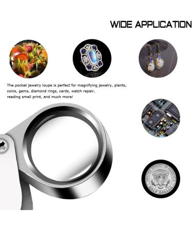30x Pocket Jewelers Loupe Magnifier 21mm Foldable - Ideal for Gems, Diamonds, Coins, Stamps, Antiques and More - Buy Online on GoSupps.com