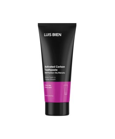 Luis Bien Activated Charcoal Toothpaste for Whiter Teeth and Fresher Breath - Removes Stains and Yellowing of Teeth