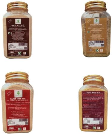 Farm Royale Spice Combo||Kanji Masala Chat Masala Amchur Powder Corinder Powder||(250gm 200gm 200gm 200gm)||100% Pure and Natural||Export Quality||Hand picked materrial - Buy Online on GoSupps.com