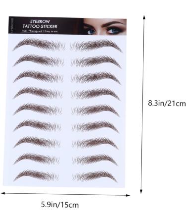 FOMIYES 8 Pcs Eyebrow Stickers Waterproof Makeup Brown Eyebrows Artificial Eyebrow 4d Hair Applique - Buy Online on GoSupps.com