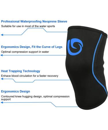 Nvorliy Knee Compression Brace Support for Swimming  Aquatic  Sailing  Scuba Diving  Surfing  Paddle Boarding  Kayaking  Water Sports or Injury Recovery - Professional Neoprene Sleeve  Fit Women & Men X-Large Knee Sleeves - Buy Online on GoSupps.com