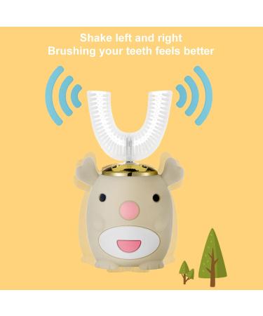 Buy Topyond U-Shaped Electric Toothbrush for Kids | Cartoon Design Waterproof 5 Cleaning Modes - Buy Online on GoSupps.com