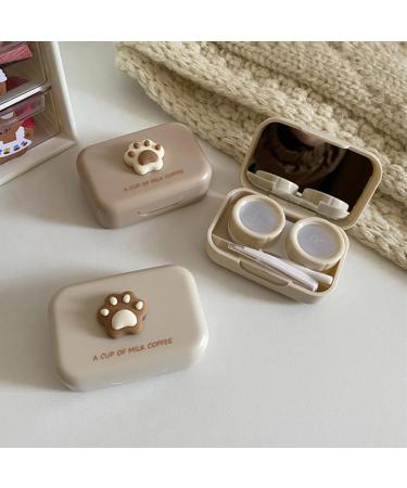 Zorza Cute Contact Lens Container Set - Portable Travel Case with Mirror Tweezers & Tool Stick - Perfect for Daily Use & Outdoor Adventures (Bear Paw Design) - Buy Online on GoSupps.com