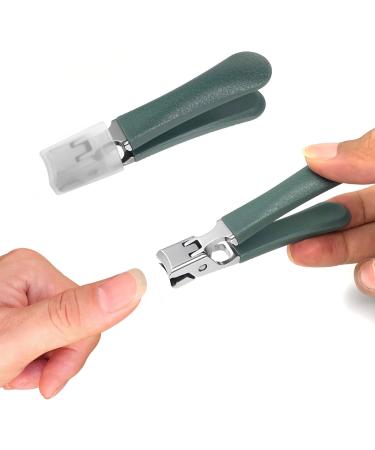 SG Nekoo Nail Clippers for Thick Nails - Ultra Sharp Curved Cutter for Adults, Men, Women, Seniors - Mid-Dark Green - Buy Online on GoSupps.com