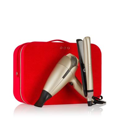 ghd Platinum+ Styler - Professional Smart Hair Straighteners Wishbone Hinge Ultra Gloss Plates Styler + Dryer Gold