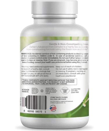 Zahler Iron Complex - Advanced Iron Supplement | 100 Capsules - Buy Online on GoSupps.com