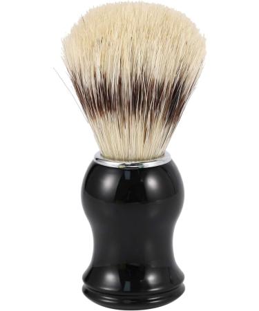 Jiklophg Men's Razor Brush - Wild Boar Bristles Facial Beard Cleaning Tool & Hairbrush with Resin Handle | International Shipping - Buy Online on GoSupps.com