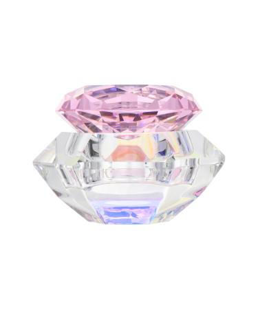 POPETPOP 2 Pcs Nail Art Crystal Cup Glass Dapping Dish Nail Liquid Cup Nail Powder Holder Mini Shot Glass with Lid Crystal Nail Art Cups with Lids With Cover Washing up Crystal Art Glass 7.5x6cmx2pcs Pinkx2pcs
