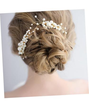FRCOLOR Set of 3 Pearls Hair Comb Wedding Comb Made of Crystal Elegant Hair Comb Pearl Hair Comb Pearl Wedding Comb Headpiece Made of Pearls Hair Comb for Women Accessories Handmade Bride - Buy Online on GoSupps.com