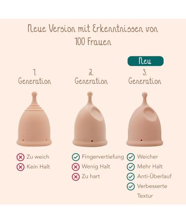 BAMBOOZY LUXUS Menstruation Cup (M) - Reusable Medical Silicone - Up to 12 Hours Protection - Plastic-Free BPA-Free Menstrual Cup for Eco-Friendly Period Care - Buy Online on GoSupps.com