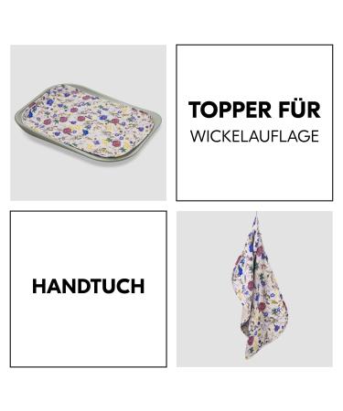 Buy Hauck Topper & Towel for Changing Padding - Breathable Muslin & Terry Fabric Washable at 60 C - Ideal for Baby Girls - Compatible with Hauck Clean Baby Wrap (Beige Floral) - Buy Online on GoSupps.com