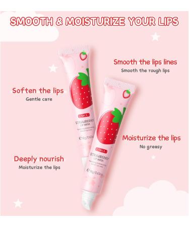 2 Pack Strawberry Lip Balm - Natural Moisturizing Ingredients - Lip Moisturizer - Hydrating Lip Care - Long Lasting Lip Care - Smooth and Nutritious Lip Care - - Buy Online on GoSupps.com