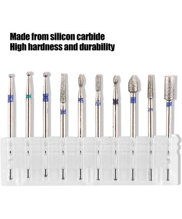 Nail Drill Bit Set Silicon Carbide Diamond Cuticle Electric Nail File and Ceramic Acrylic Gel Nail Bit Kit Acrylic Nail Art Tools - Buy Online on GoSupps.com