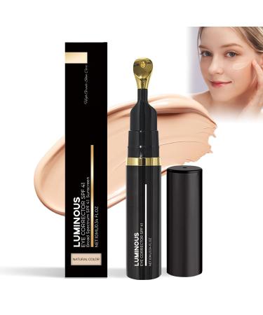 Luminous Eye Corrector SPF 41 Under Eye Color Corrector for Dark Circles Anti-Aging Tinted Eye Cream Hydrating Eye Serum with Peach Undertone (Natural Color 1PCS)