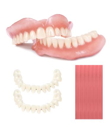 Dentures DIY Kit, Create Your Perfect Smile at Home: DIY Denture Fake Teeth Kit - Easy, Affordable, and Customizable Denture Solution-AEE1115 Pink