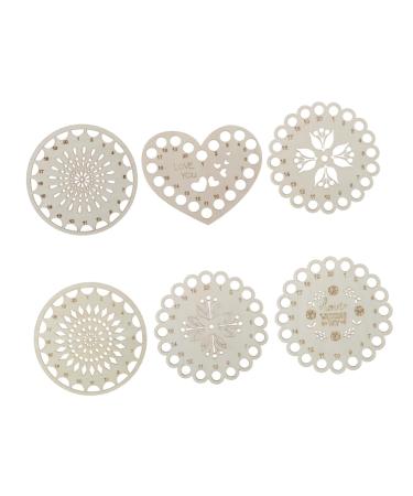 Coheali 18-part cross-stitch-friendship bracelet sewing yarn stand Remembrance wire frame hollow hollow set the cross winding set of wood shavings embroidery yarn finishing board