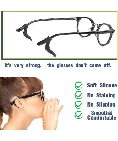 Eouiav 16-Piece Glasses Holder Set - 8 Pairs Anti-Slip Silicone Eared Hooks for Perfect Glasses & Sunglasses Support - Buy Online on GoSupps.com