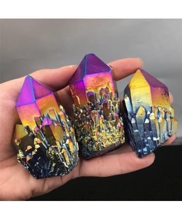 Gift for Family 100G+Natural Rainbow Titanium Crystal Cluster Crystal Point Quartz Specimen Home Decoration Rock Gem Stone Reiki1PC Lucky Stone Raw Stones and Minerals Stone Mineral Specimen - Buy Online on GoSupps.com