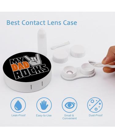 My Dad Rocks Contact Lens Kit | Round Storage Box with Mirror | Portable & Cute Lens Holder - Buy Online on GoSupps.com