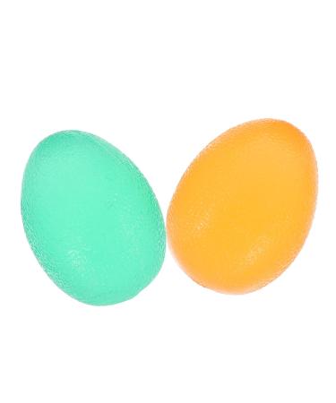 ToddMomy 2st egg-shaped handleball hand force ball lacrosse balls handle exercise device manual massage balls handle of the hand trainer hand strengthen pebbles jelly hand hold fitness